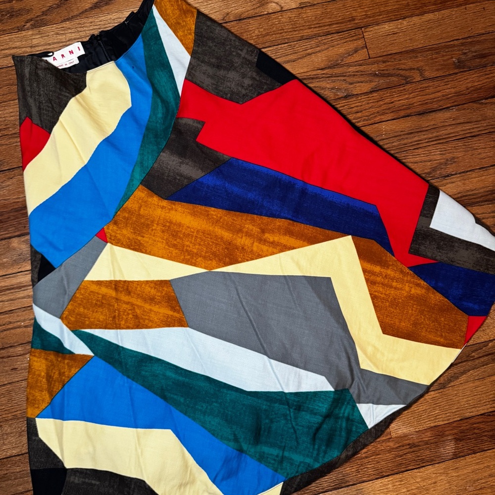 Marni Black and Cream Skirt